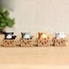 Kawaii Mini Cat Ornament Garden Kitten Statue Gift for Adults Room Decoration Toy Miniature Figurines Home Decor
