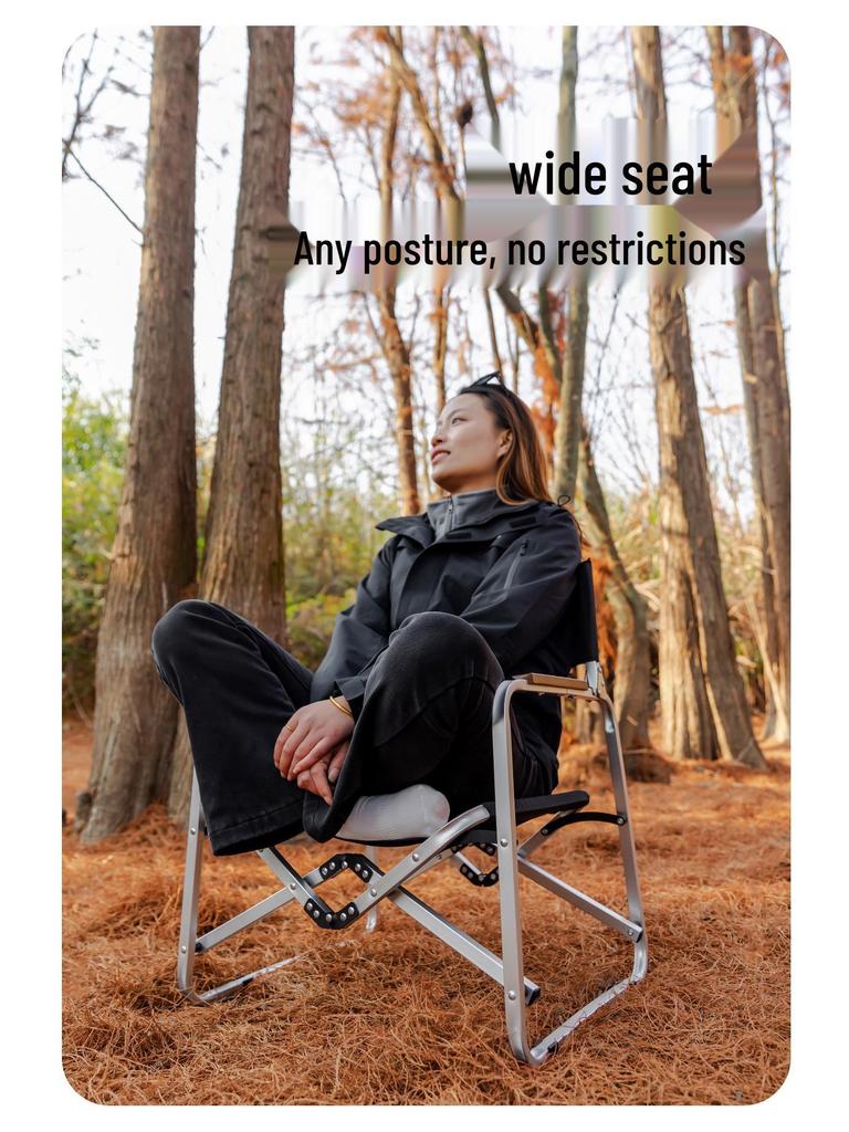 Mountain Guest Director Chair: Portable Audiovisual Car Show Folding Chair with Backrest for Outdoor Camping, RV, Leisure, and Fishing