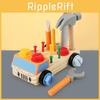 Wooden Childrens Educational Construction Tool Set With Screws Nuts And Hammer For Fine Motor Skills