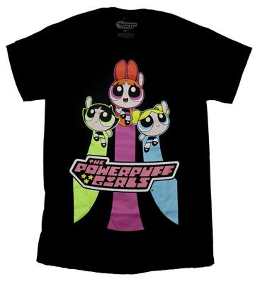 The Powerpuff Girls New Adult TShirt  Flying Trio Over Name