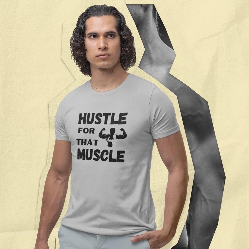 Gymming Mood Round Neck Short Sleeve T-Shirt for Men Women