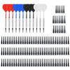 Set of 12Pcs Plastic Tip Darts Not Easy to Break and Bend Professional 14g Soft Tip Darts with Iron Nickel Plated Shaft