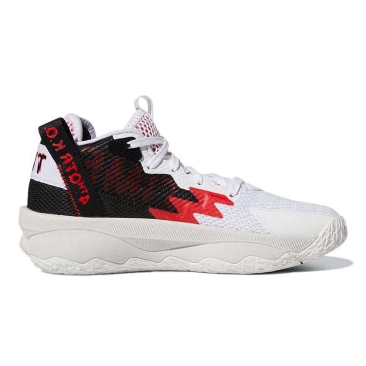 adidas Dame 8 J Dame Time - White Vivid Red Kids Sneakers Cloud-White Core-Black GY2908