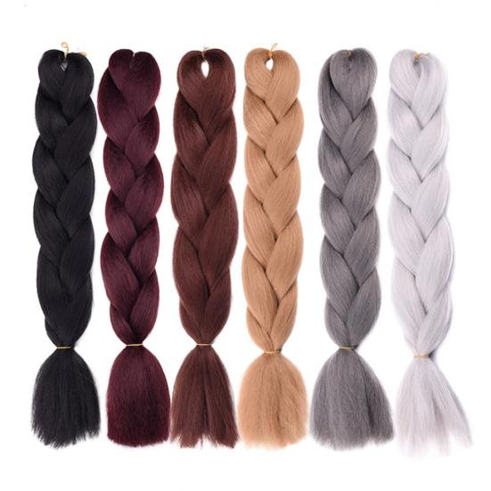 Dam Jumbo Crochet Braiding Ombre Color Synthetic Kanekalon Hårförlängningar