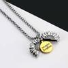 Long Sunflower Men's Harajuku Wind Sunflower Totem Hip Hop Jewelry Women's Necklace Pendant