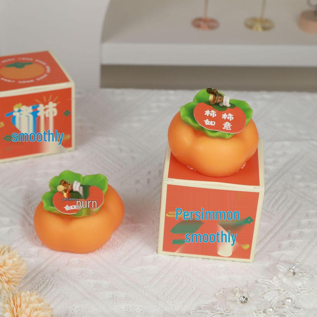Persimmon Scented Candle: Bridesmaid, Newlywed, Birthday & New Year Gift