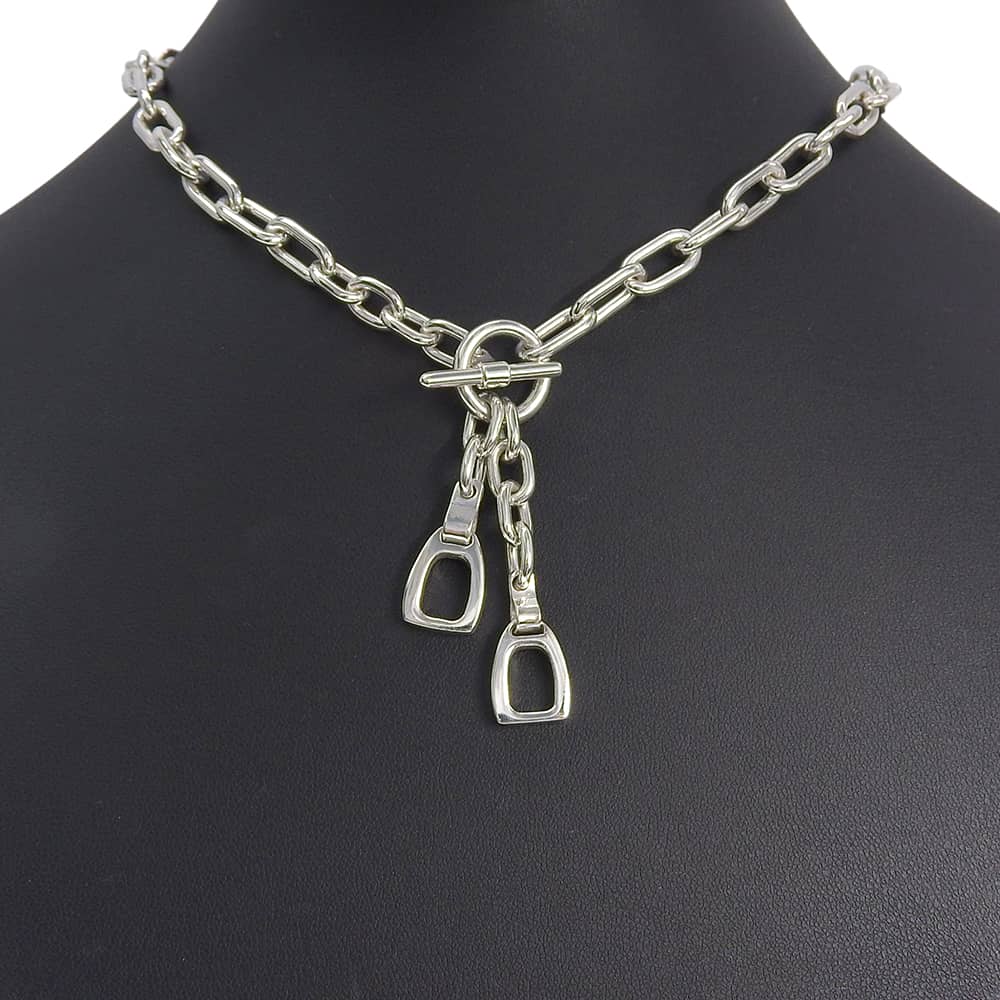 GUCCI Horsebit Necklace Silver925 45.1g unisex Used