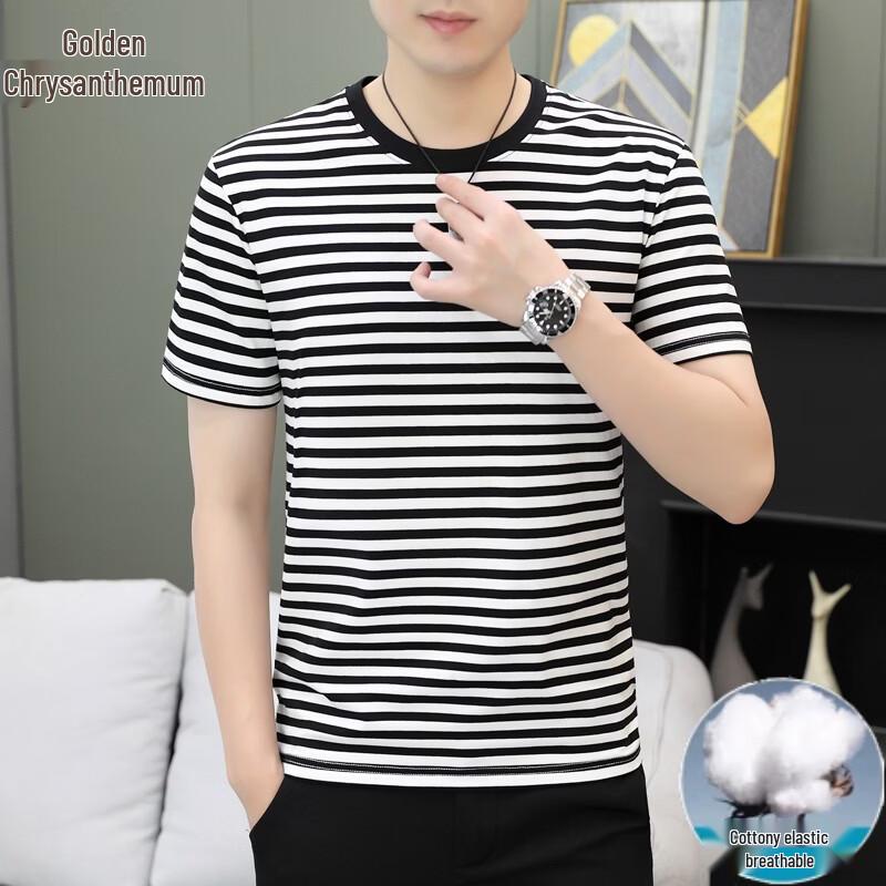 Jinjv Men s Summer Solid Round Neck T-Shirt 2XL