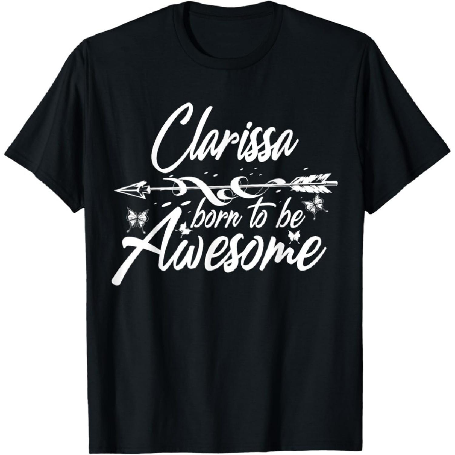 

CLARISSA Gift Name Funny Personalized Women Birthday Joke T-Shirt XXXXXL чорний