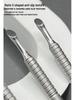 Stainless Steel Pre-Cuticle Pusher & Scissors Set for Russian Manicure