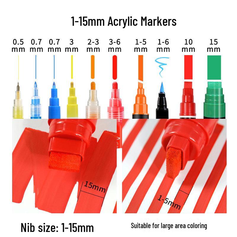 Somichi 15mm Large Tip Acrylic Graffiti Marker - Opaque & Stackable
