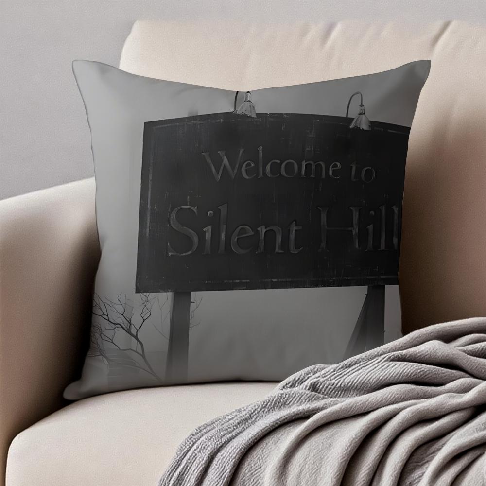 SSilent HHillS Anime Cushion Cover Pillowcase Antidustmite Invisible Zipper Short Plush Sofa Cushion