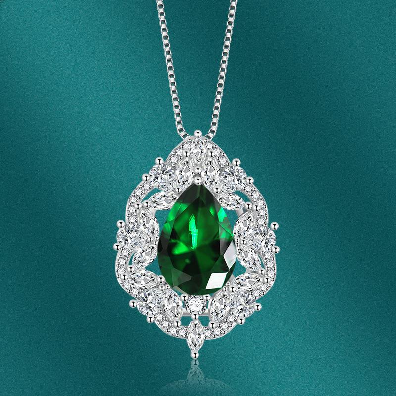 

BELLA BOX подвеска-капля ожерелье несколько цветов модные свадебные помолвочные украшения зелёный