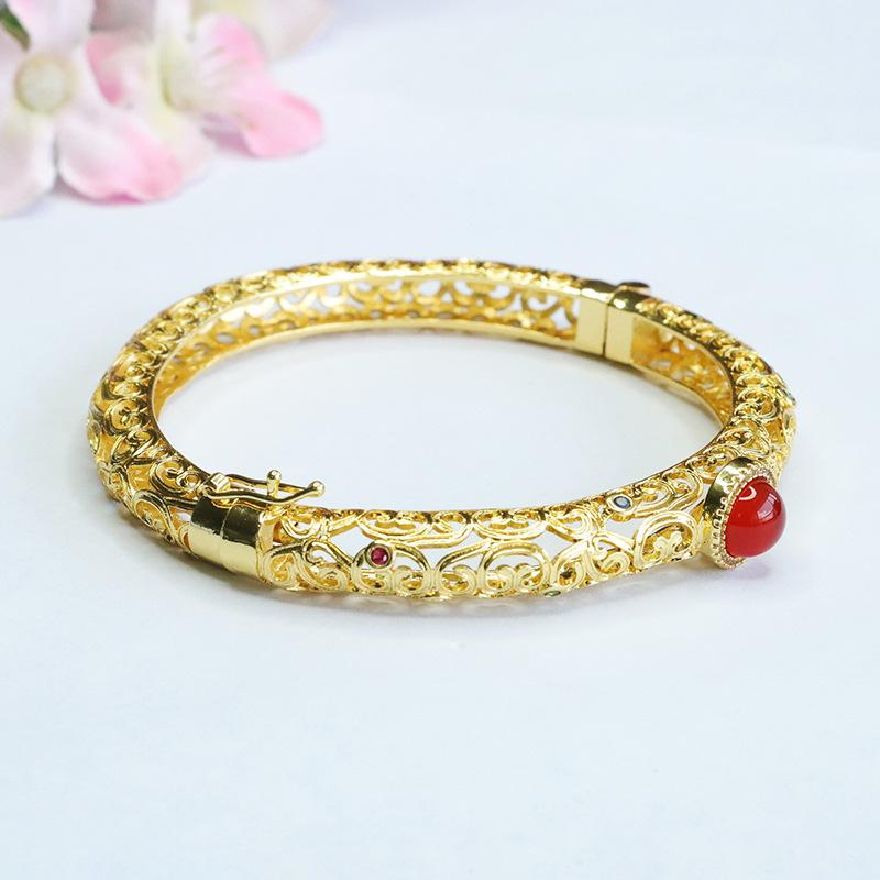 Red Agate Bracelet Carnelian Hollow Women's Factory Generation S3072711