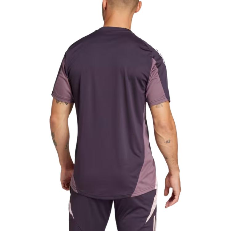 Adidas Arsenal Tiro 24 FW24 Antrenament Confortabil Pulover Elegant Mânecă Scurtă Tricou de Fotbal Bărbați topuri Aurora-Negru JF2915