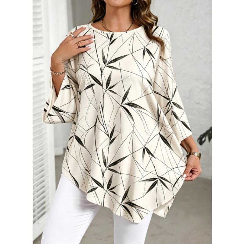 Plus Size Women's Printed Top / Casual Elegant Ladies Top