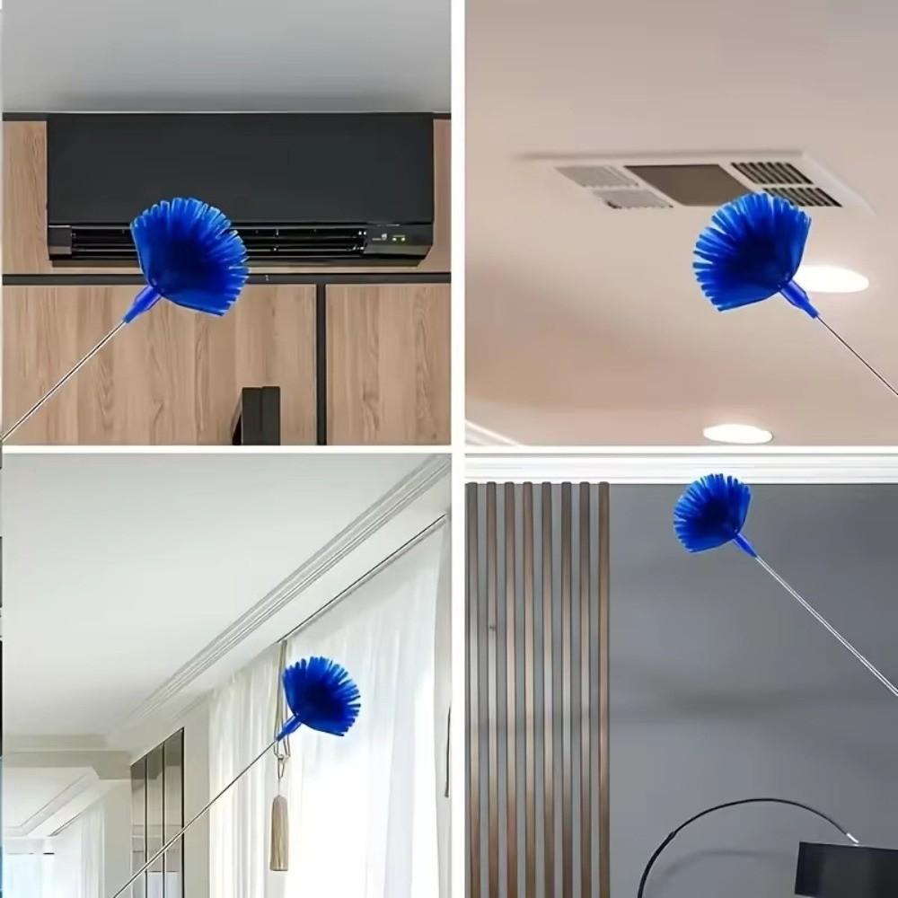 Dense Bristles Cobweb Duster Telescopic Handle Ceiling Duster Spider Web Brush Ceiling Cleaning