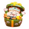Car Dashboard Decoration Cute Blessing Chinese Interior Accessories Desktop Ornament Statue for Home