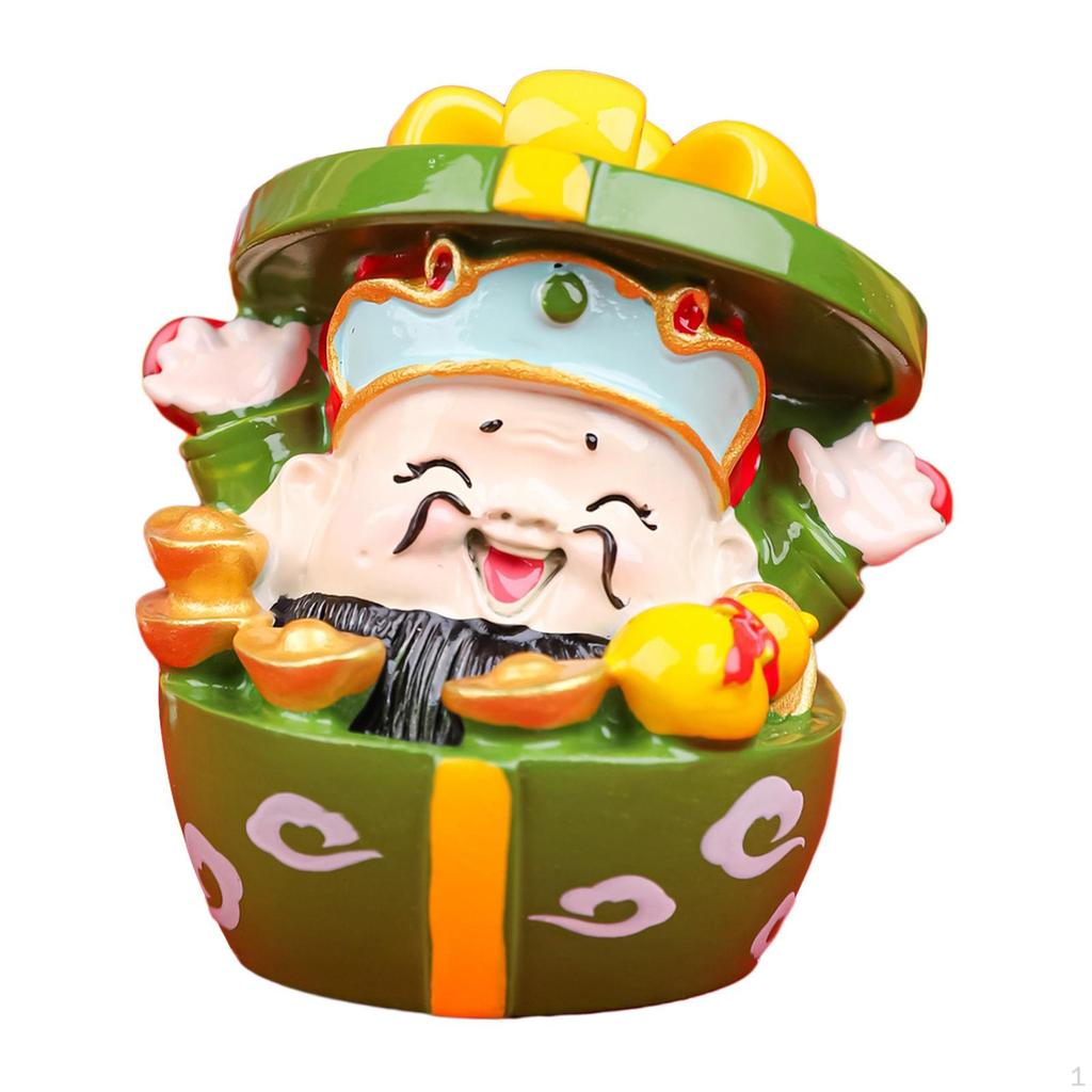 Car Dashboard Decoration Cute Blessing Chinese Interior Accessories Desktop Ornament Statue for Home