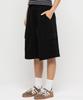 CHAMBROS Cargo Pocket One-Pleat Bermuda Sweat Shorts [Black]