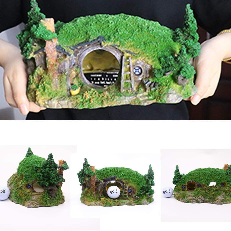 Hobbit House Fish Tank Decoration: Castle, Treehouse & Hiding Spot for Fish, Shrimp, Hermit Crabs, and Reptiles