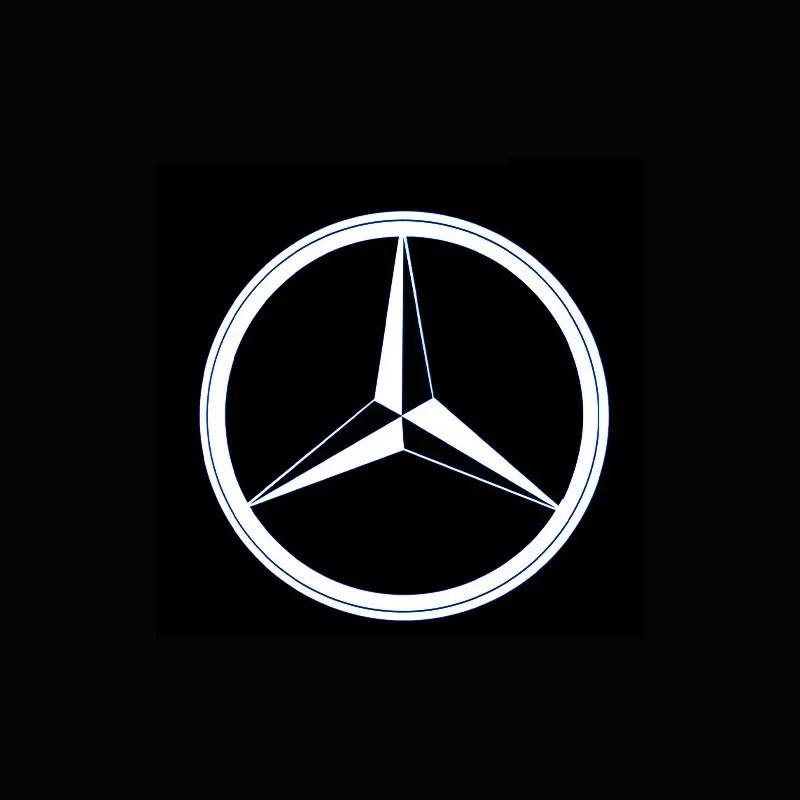 Hot Car Sticker 2pcs Car Door Light Laser Logo Decor Project Ghost Lamp For Mercedes Benz A B C M ML GLA GLS E Class W176 W205 W