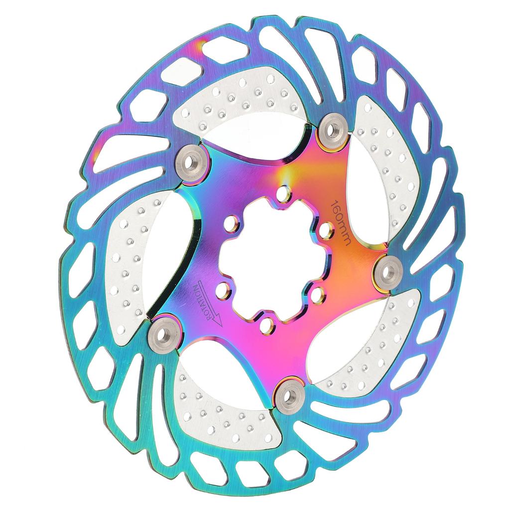 Mountain Bike Plated Cooling Disc Brake Rotor 6 Nails Cycling Accessories(140mm 5.5in )