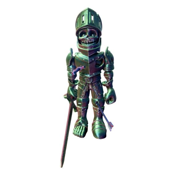 3D Printed Skeleton Knight Figurine Movable Joints Spooky Skeleton Warrior Articulated Skeleton Soldier Model Toy Desktop Decoration Ornament разноцветный