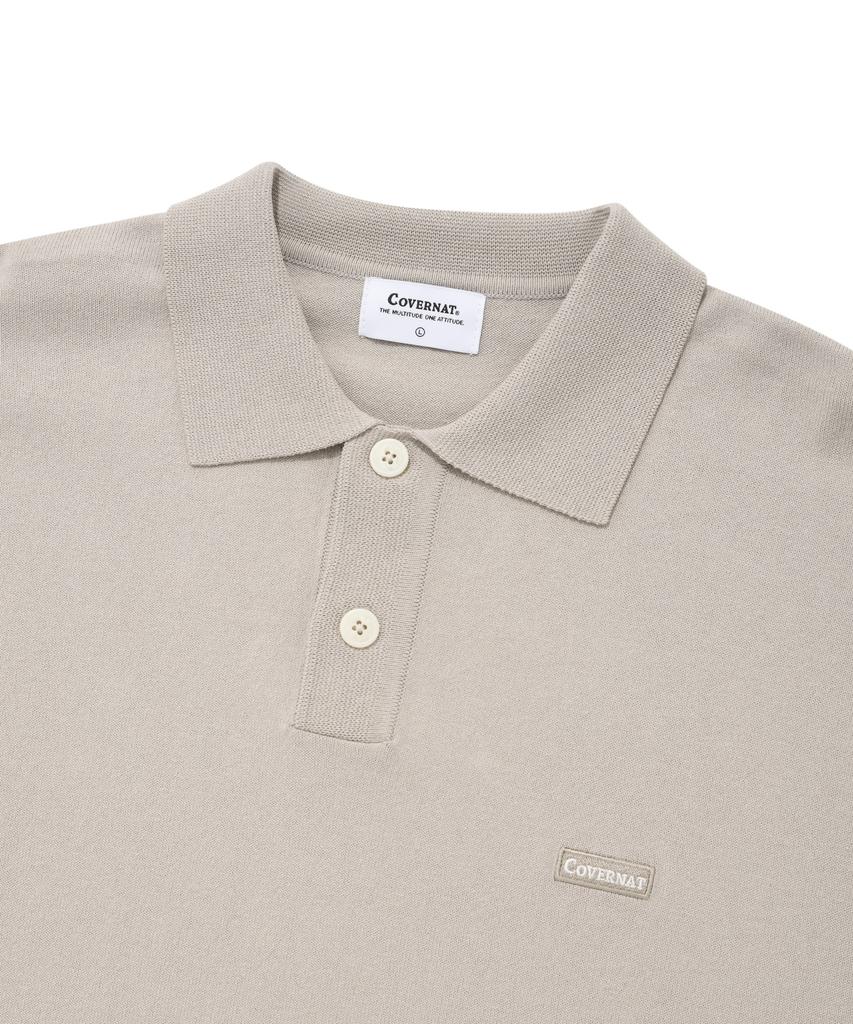 COVERNAT Basic Collared Knit Beige