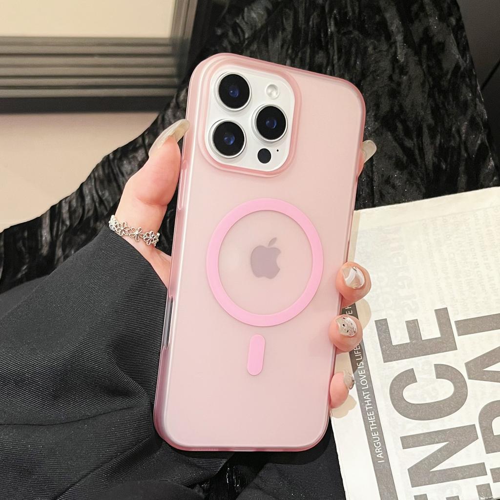 New Simple Magnetic Suction for Apple 16 Promax Mobile Phone Case for IPhone 15 Ice Mist Skin-friendly Feel PC Hard Case