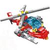 678pcs 8 In 3 City Fire Truck Fighting Building Blocks Set, Warship Deformable Combination Car Model W/8 Fireman Figures Bricks DIY Toys For Children