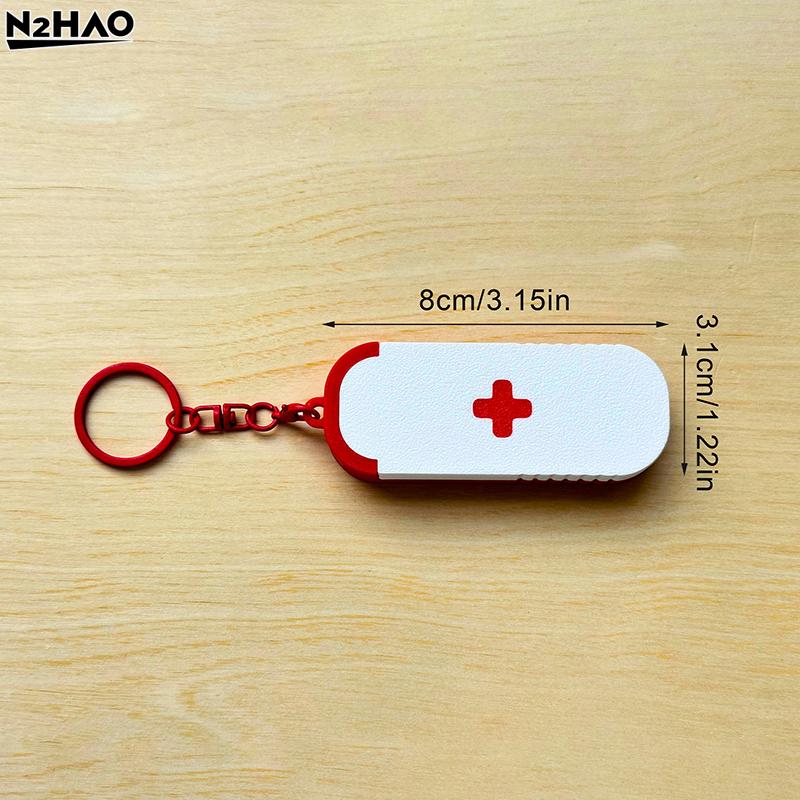 3 Compartment Sliding Pill Box With Keychain Sliding Lid Pill Holder Portable Travel Daily Medication Management