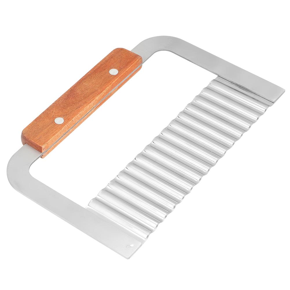 Kitchen Multi Purpose Stainless Steel Handle Potato Fries Cutting Slicing Wavy Knife