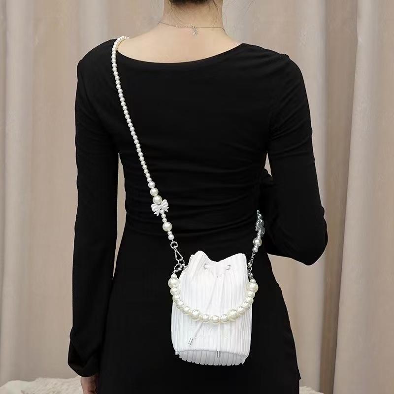 EverToner Pearl Bag Chain Crossbody Strap Lanyard Extender DIY Accessories Pearl Handbag Strap Replacement Accessories