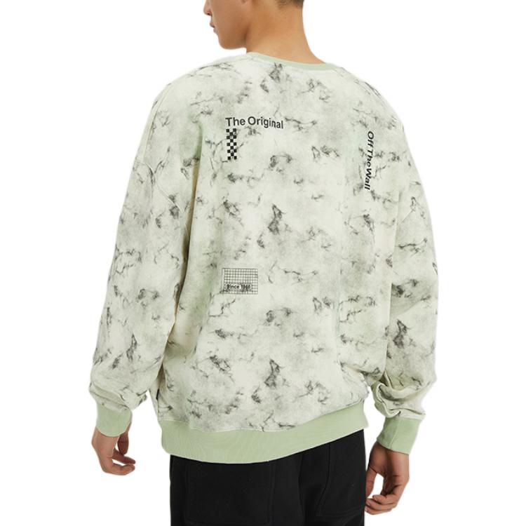 Vans Tie-Dye Loose Fit Crewneck Sweatshirt Men Tops Light-Green VN0A5H8UYAN