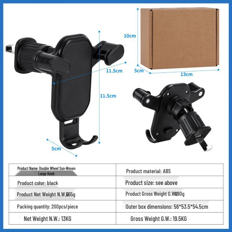 360° Adjustable Anti-Shake Car Phone Holder with Air Vent Mount