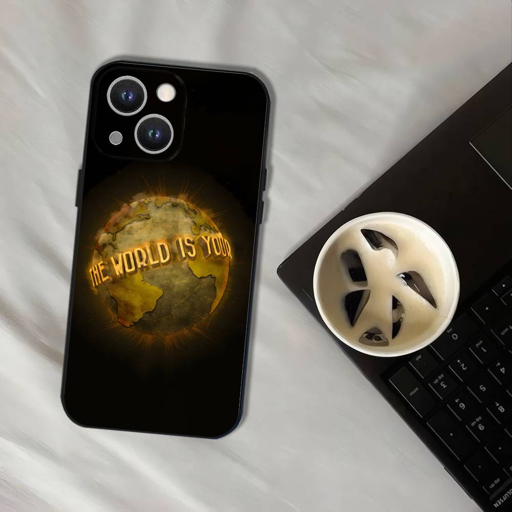 Tony M-Montana of S-Scarface Phone Case For iPhone 16,15,14,13,12,11,Pro,XS,Max,XR,Plus,E,SE4,Mini Black Soft Cover