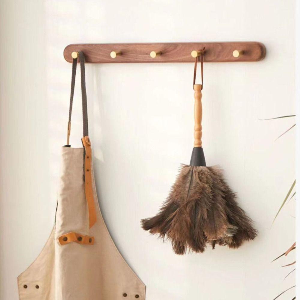 3 4 5 Row Wall Hook Solid Wood Wood Hook Adhesive Wall Hook Key Holder Hanger  Bathroom