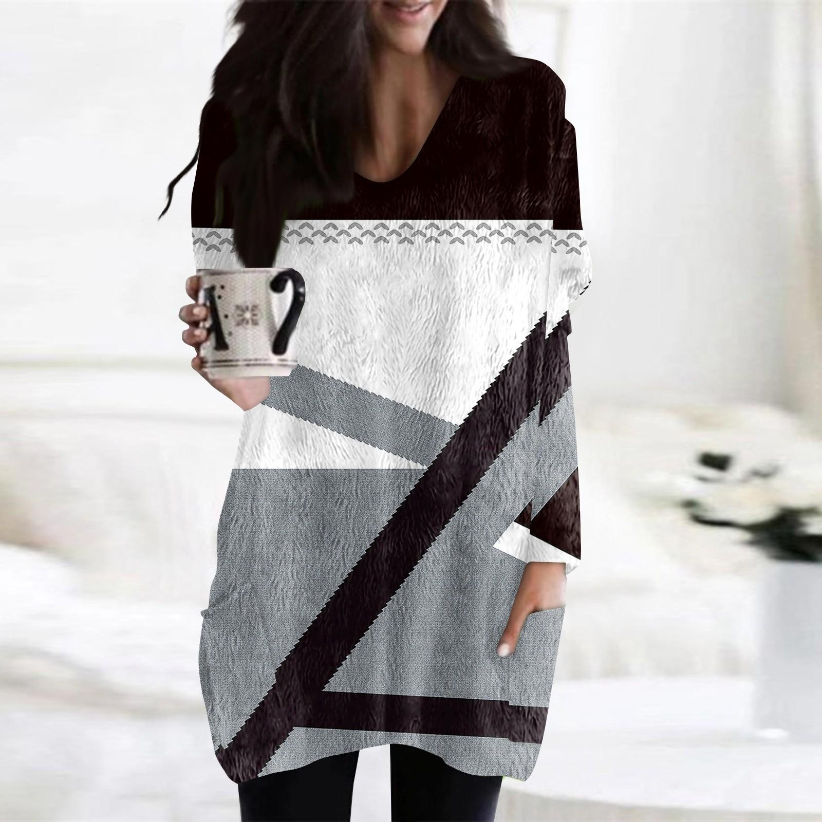 

Женская зимняя одежда Женская толстовка с длинным рукавом из французского кашемира с принтом XL