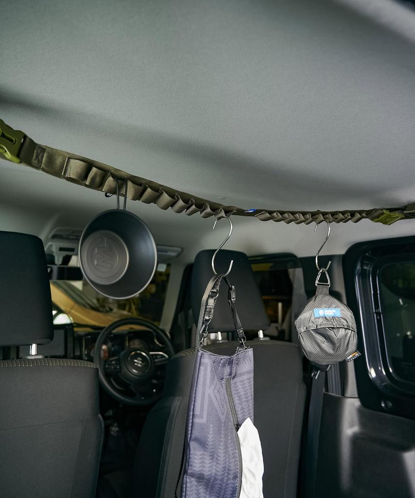 GORDON MILLER Car Hanging Strap, Olive Drab, 1646574