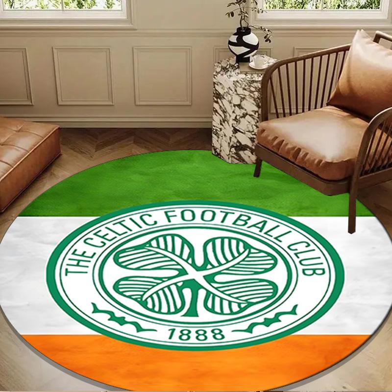 1PC rug Cel-tic Football Club Crest Round mat Home Decor, Chair rug For livingroom,Bedroom, doormat home decor Birthday Gift Christmas Gifts