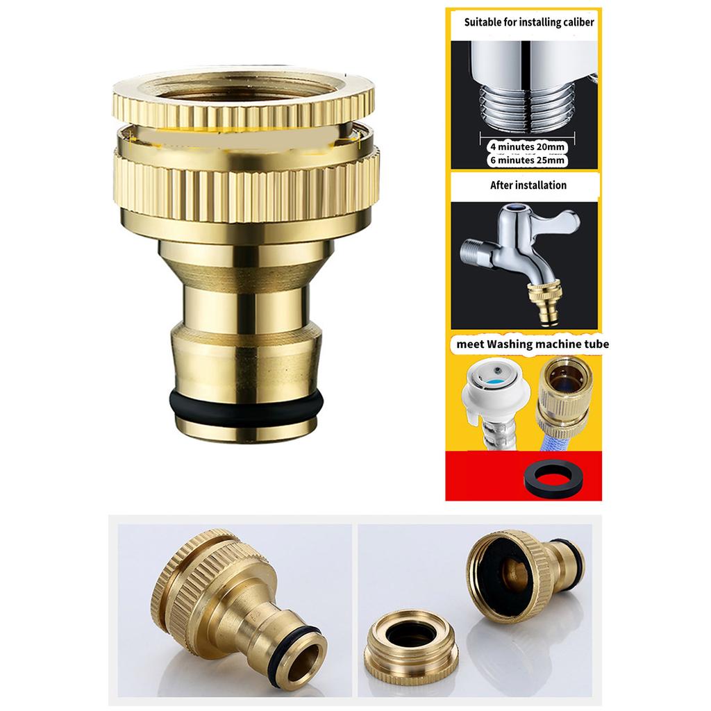 Multipurpose Brass Materials Faucet Hose Adapters for Multiple Threaded Taps Easy Installation Designs Daily Use