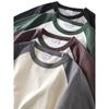 American Retro Heavy Weight Pure Cotton Raglan Contrast Color Short Sleeve T-Shirt Men's 2024 New Arrival Trendy Base Cotton T-shirt