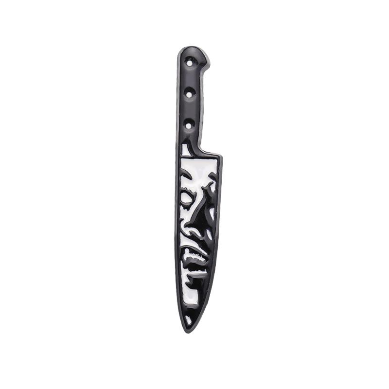 Horror Movie Dagger Enamel Pins Custom Friday Michael Brooches Lapel Badges Black Punk Gothic Halloween Jewelry