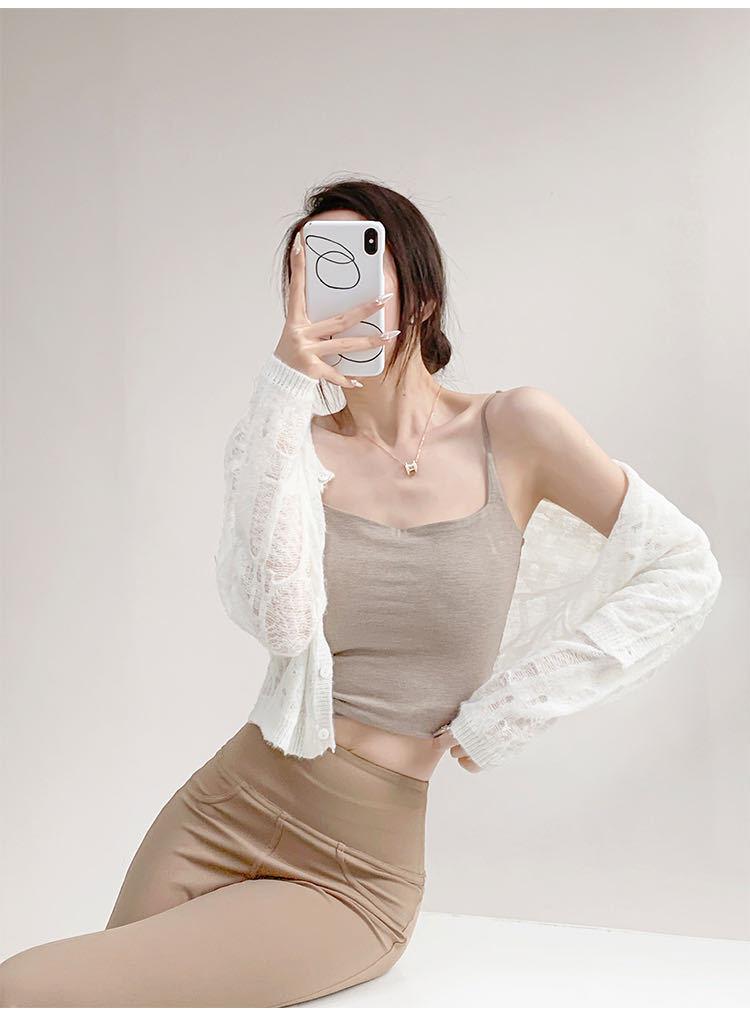 Lace Patchwork Open-Back Camisole - Sexy Slim Fit Vest for Women