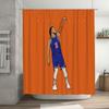 Basketball Shower Curtain Sports Theme Decor Modern Abstract Art Bath Curtain Gift For Gym Lover Man Cave Decoratio