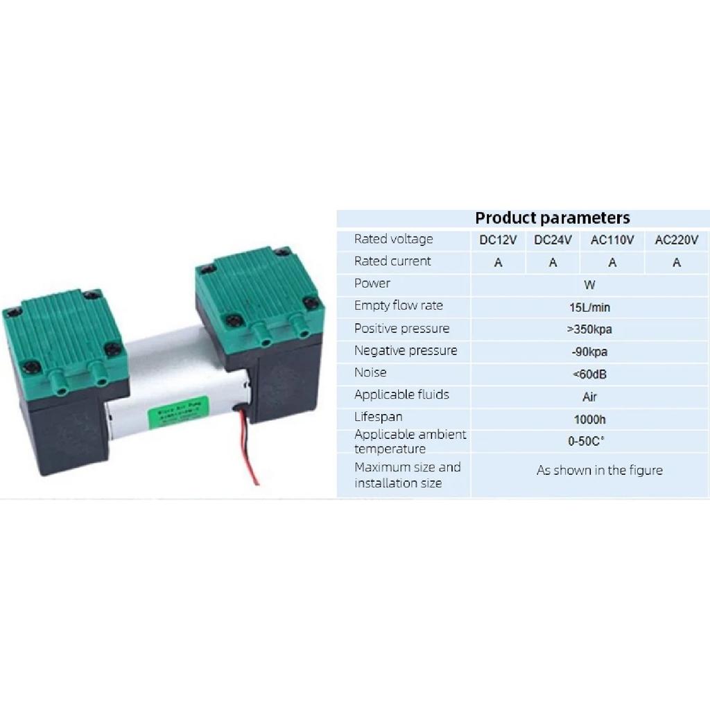 Micro Diaphragm Air Pump 12V/24V/220V Silent Vacuum Pump for Beauty Instrument, Medical Equipment & Laboratory Use