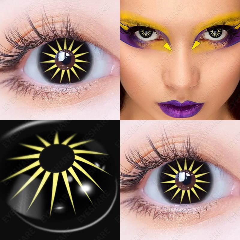 EYESHARE 1 Pair Cosplay Contact Lenses for Eyes Vampire Party Cosplay Colored Softlens 14.5mm Halloween Lens