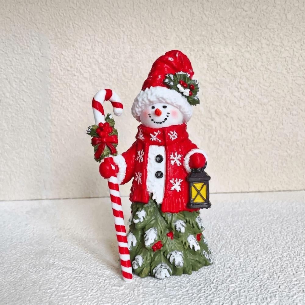Santa Snowman Decoration Witch Tabletop Ornament Christmas Resin Figurine Fireplace Desktop