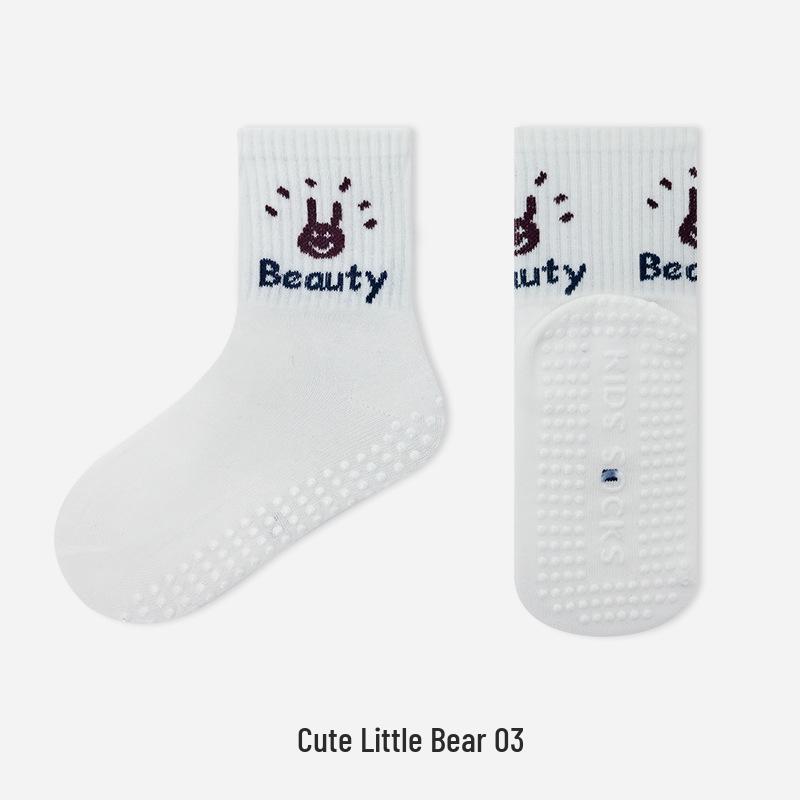 Trendy Anti-slip Mid-calf Socks for Men, Women, and Children - Ideal for Home, Indoor, Sports, and Trampoline Activities